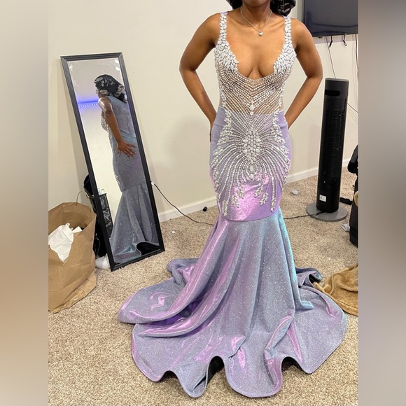 72 inches 6ft long dress, Multicolor dress, Handmade from scratch - Picture 2 of 5